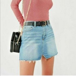 BDG URBAN OUTFITTERS DENIM SKIRT WITH FRINGE SIZE S